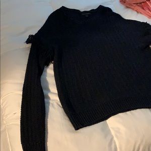 Black knit sweater